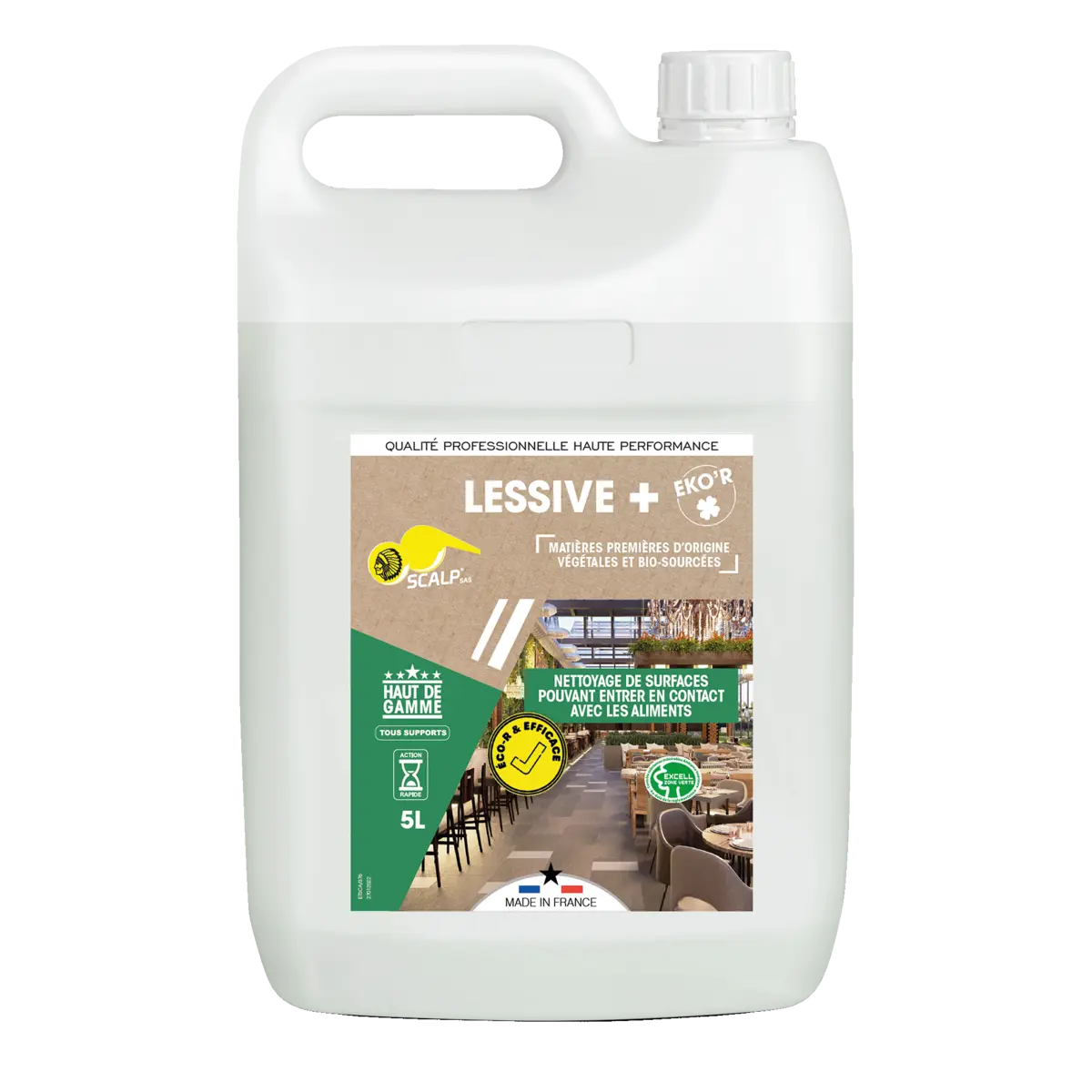 lessive + eko'r Nettoyant biosourcé surface alimentaire