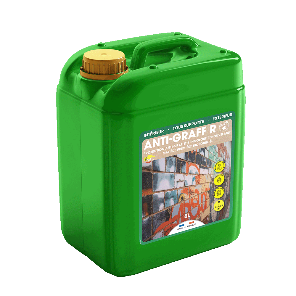 Ekologiczna ochrona antygraffiti na bazie wody. SCALP ANTI-GRAFF R EKO’R chroni powierzchnie i zachowuje ich naturalny wygląd.